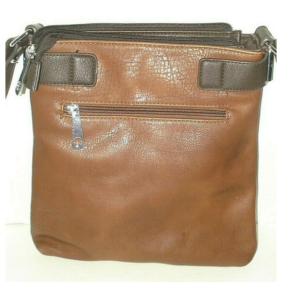 Amazon.com: Crossbody Bags for Women Three-Layer Shoulder  Leather Crossbody Vintage Purse Multi Compartments Shoulder Bag Handbag